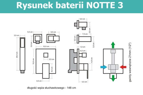 Bateria podtynkowa NOTTE 3 na Arena.pl