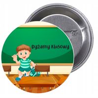 Przypinki buttony DYŻURNY KLASOWY z grafiką TANIO