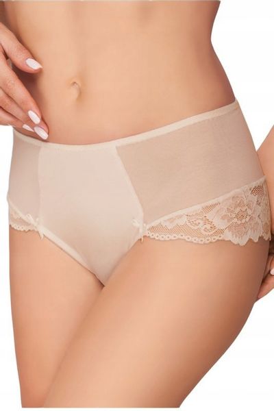 Ewana 098 Wysokie Koronkowe Szorty Beżowe XXL zdjęcie 3