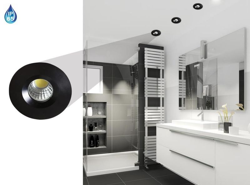 SH-14 BK 3W LED 230V czarny oprawa hermetyczna okrągła IP65 zdjęcie 3