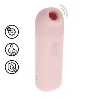 sweetie airtap vibrator pink - kompaktowy model 2w1, 15 trybow pracy
