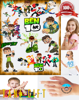 Duży Zestaw Mega Tatuaży zmywalnych - Ben 10