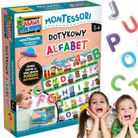 MONTESSORI DOTYKOWY ALFABET – GRA EDUKACYJNA SENSORYCZNA LITERY + ołówek