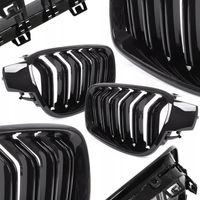 Grill Atrapa Nerki Pakiet Kratka Połysk Czarna do BMW F30 F31 M3