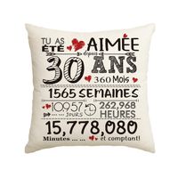 Poszewka Dekoracyjna na 30 Urodziny Prezent 45x45 cm Poliester Miękka