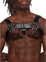 male power leather harness regulowana uprząż z imitacji skory