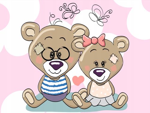 Plakat dziecięce wzory DRUK plakatów misie sówki na Arena.pl