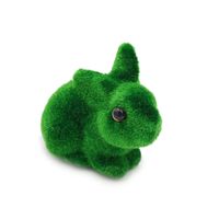 ZAJĄC WIELKANOCNY FLOKOWANY ZIELONY FIGURKA DO STROIKA DEKORACJA ŚWIĄTECZNA