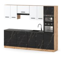 Kuchnia Pojemna Ze Słupkiem Modułowa Blat 2.6m Wotan Biały San Sebastian