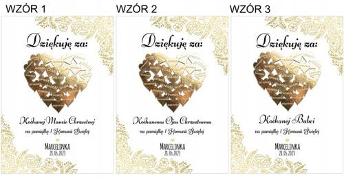 PODZIĘKOWANIE Z OKAZJI KOMUNII DLA CHRZESTNYCH RAMKA DZIADKÓW BABCI na Arena.pl