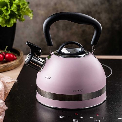 czajnik 1,8l z gwizdkiem kinghoff kh-1856 różowy na Arena.pl