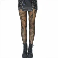 leg avenue pończochy kabaretki czarny wzor wężowy one size