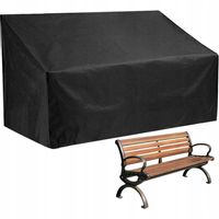 OCHRONNY POKROWIEC NA ŁAWCE OGRODOWEJ 134X66X63/89CM WODOODPORNY CZARNY