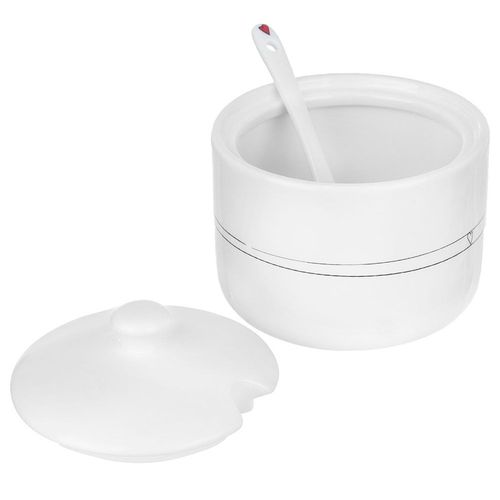 Cukierniczka Ceramiczna Cukiernica Pojemnik na Cukier Biała 300 ml na Arena.pl