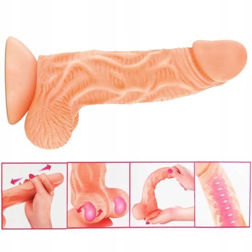 Penis z ruchomą skórą. Realistyczny członek. na Arena.pl