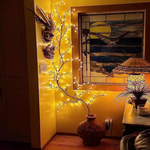 Dekoracja LED W Kształcie Gałęzi, Łańcuch Świetlny Z Gałązkami Wierzby na Arena.pl