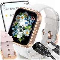 SMARTWATCH ZEGAREK MENU DAMSKI ROZMOWY GRY POLSKIE SMS 2 PASKI SMART WATCH