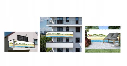 OSŁONA BALKONOWA mata na balkon siatka NA WYMIAR dużo wzorów na Arena.pl