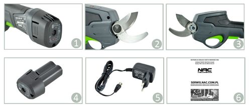 AKUMULATOROWY SEKATOR DO CIĘCIA GAŁĘZI NAC PRB72-B20-JN 7.2 V CIĘCIE 25 MM na Arena.pl