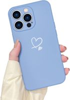 Etui silikonowe iPhone 13 Pro Max niebieskie, serce, Newseego