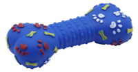 Zabawka dla psa winylowa kość w łapki z piszczałką niebieska 25cm UNIQ PETS