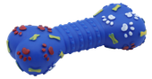 Zabawka dla psa winylowa kość w łapki z piszczałką niebieska 25cm UNIQ PETS