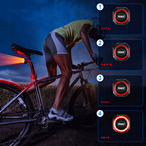 Bezprzewodowy Alarm Rowerowy Lampka Tylna Tył Rowerowa GŁOŚNY + PILOT 110dB na Arena.pl