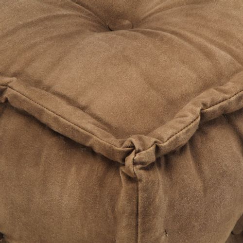 Puf, 40x40x40 cm, brązowy, płótno bawełniane na Arena.pl