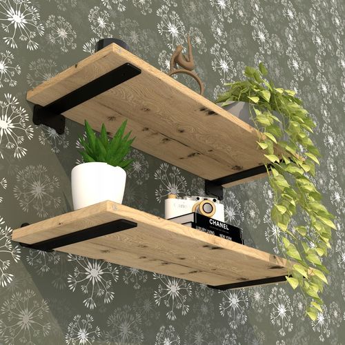 Wspornik typ T 305 mm, uchwyt półki drewnianej, podpórka, loft, czarny na Arena.pl