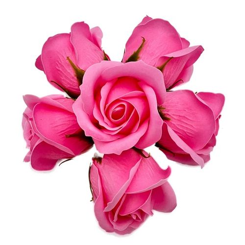 Róże mydlane flower box 50 sztuk główki z szypułką do bukietów dekoracji na Arena.pl