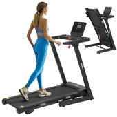 Bieżnia elektryczna domowa do treningu składana nachylenie pasa LCD Rebel