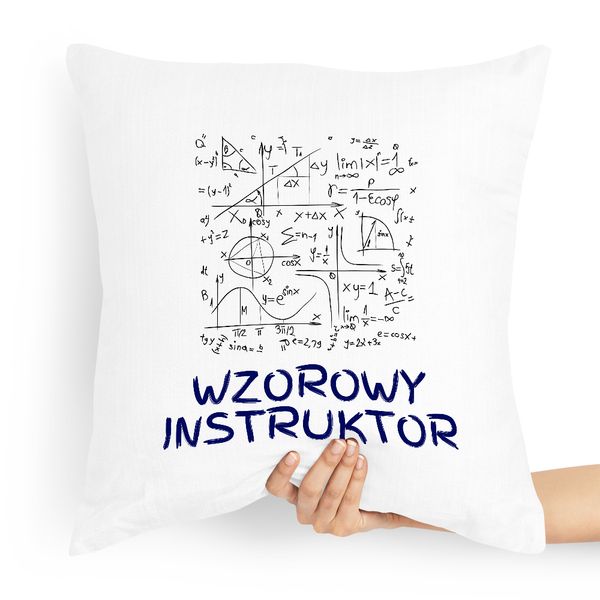 Poduszka Dla Instruktora Wzorowy Instruktor Z Nadrukiem Ze Zdjęciem zdjęcie 1