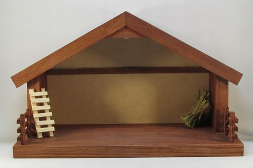 Szopka bożonarodzeniowa sosnowa +oświetlenie led brązowa na Arena.pl