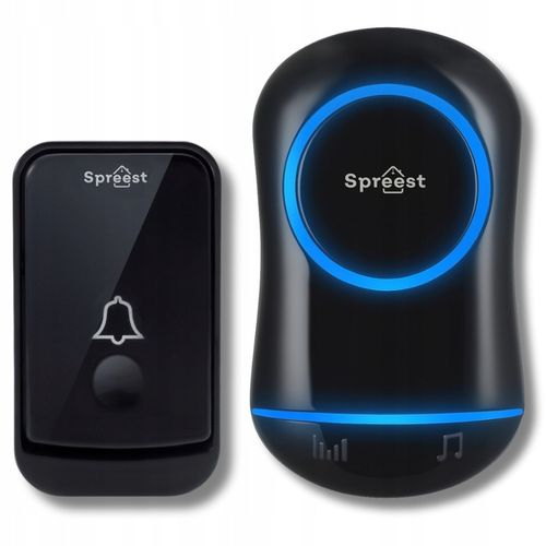 DZWONEK BEZPRZEWODOWY DO DRZWI DO FURTKI NA BATERIE WODOODPORNY 2 PRZYCISKI na Arena.pl