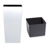 Doniczka wysoka URBI DURS400 z wkładem | Biały