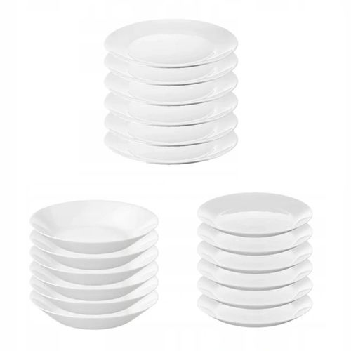 Serwis obiadowy Ikea OFTAST 18 szt miski talerze talerzyki na Arena.pl