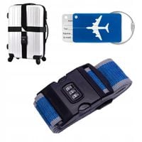 PAS BAGAŻOWY DO WALIZEK ZABEZPIECZAJĄCY Z KODEM KOD ETYKIETA