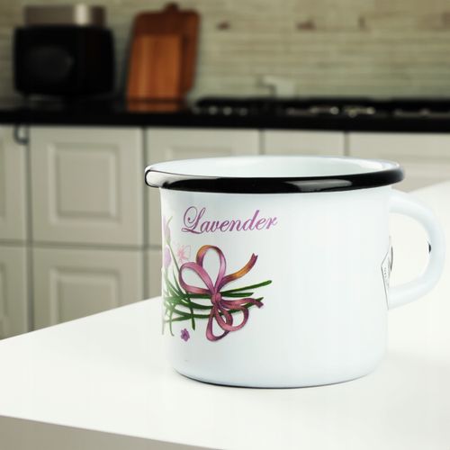 KUBEK SILESIA EMALIA 400 ML 9CM METALOWY KUBEK DO KAWY HERBATY OBOZOWY na Arena.pl