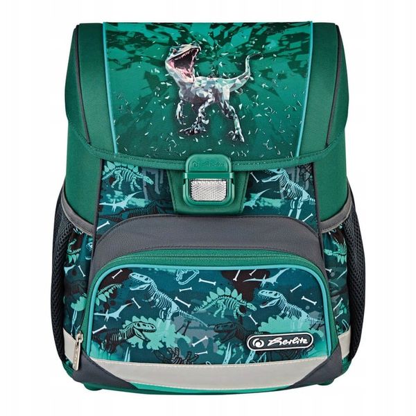 Zestaw tornister plecak szkolny Loop Plus Green Rex dinozaur 6-9lat HERLITZ zdjęcie 9