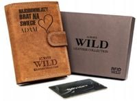 Portfel męski skórzany GRAWER w pudełku dla BRATA