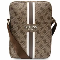 Torba Guess 4G Stripes na tablet 10" - brązowa