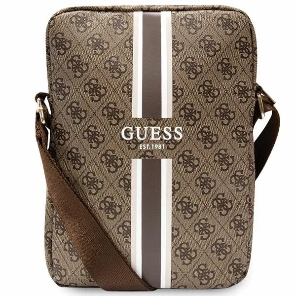 Torba Guess 4G Stripes na tablet 10" - brązowa zdjęcie 1