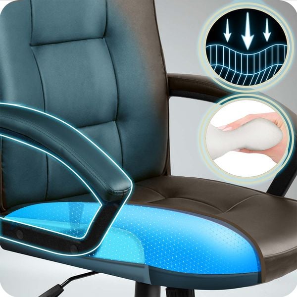 Fotel biurowy obrotowy Sofotel ciemny brąz zdjęcie 11