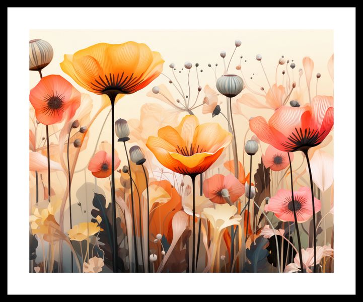 Plakat 50x40cm Taneczne Maki zdjęcie 3
