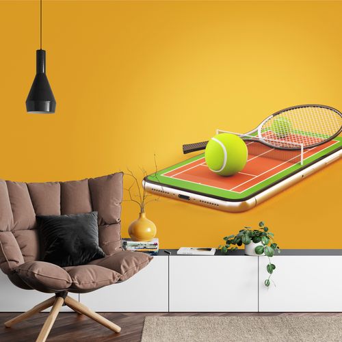 Fototapeta Tenis Na Smartfonie Flizelina 208x146 na Arena.pl