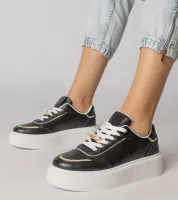 Czarne sneakersy zdobione brokatem i cyrkoniami Felura 37
