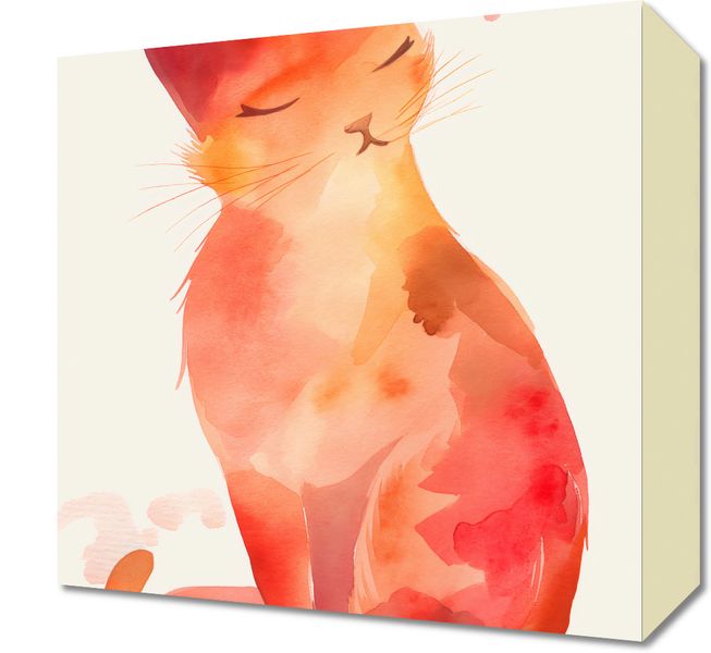 Obraz 30x30cm Akwarelowy Kot zdjęcie 1