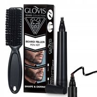 GLOVIS FILLER Zestaw do Wypełniania Zarostu Brody Marker Pisak + Szczotka