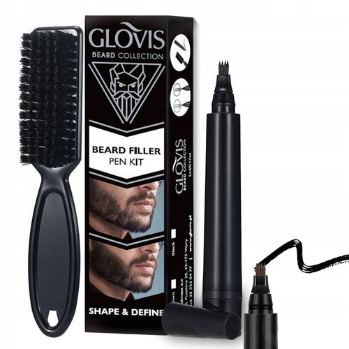 GLOVIS FILLER Zestaw do Wypełniania Zarostu Brody Marker Pisak + na Arena.pl