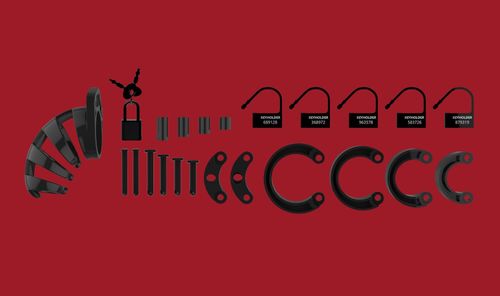 chastity model 02 black pas cnoty czarny man cage na Arena.pl